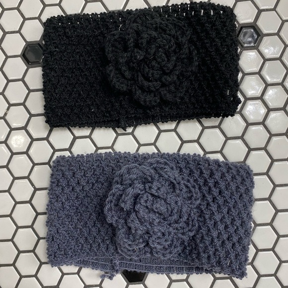 Knit hair band grey or black - Picture 1 of 2